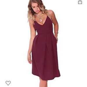 Elia Cher Burgundy‎ Women's Dress Size M/8-10